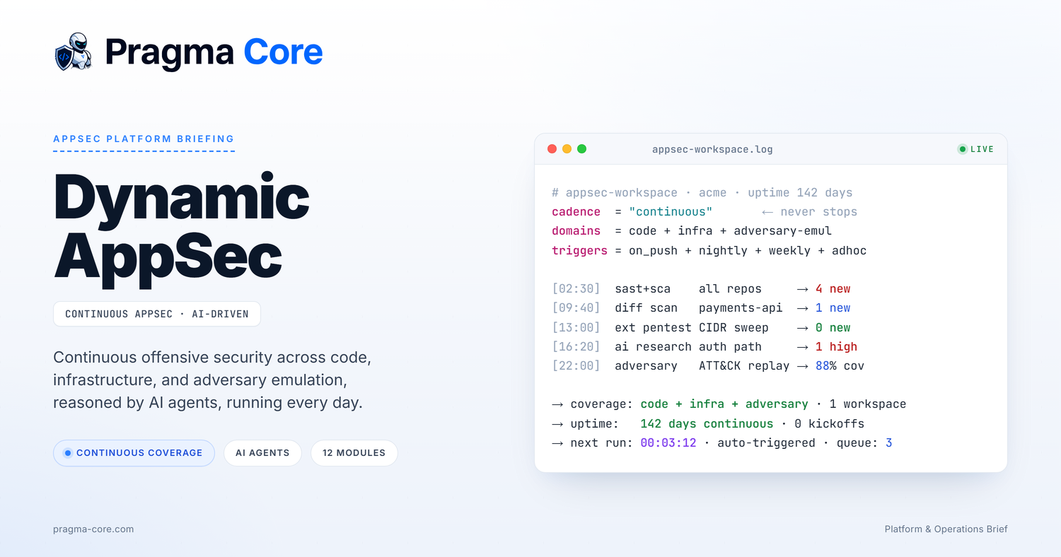Pragma Core for Dynamic AppSec Teams