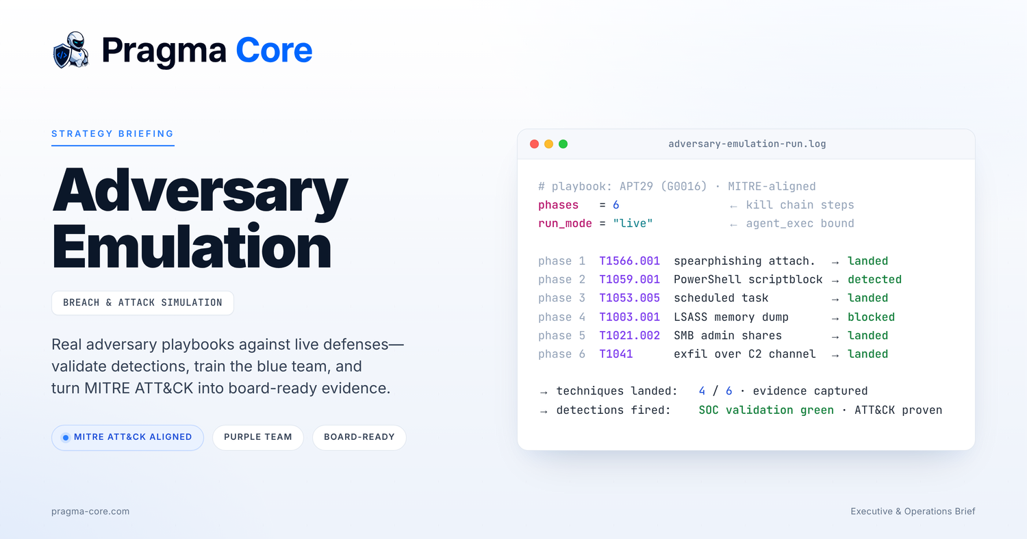 Continuous Adversary Emulation: random cadence, unannounced runs, and real blue team reactions